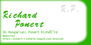 richard ponert business card